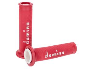 Domino Handvaten set  A010 On-Road rood / wit met Open einde