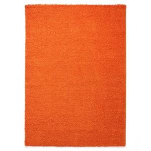 Tapeso Hoogpolig vloerkleed shaggy Trend effen - oranje - 120x170 cm