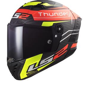 LS2 FF805 Thunder C Attack Matt Rot H-V Gelb 06 Integralhelm Größe