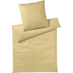 Yes for Bed Bettwäsche "Pure & Simple Uni in Gr. 135x200, 155x220 oder 200x200 cm", (3 tlg.), Bettwäsche aus Baumwolle, zeitlose Bettwäsche mit seidigem Glanz