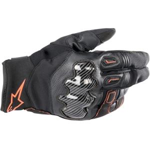 ALPINESTARS SMX-1 Drystar Gloves, Tussenseizoen motorhandschoenen, Zwart-Rood Fluo
