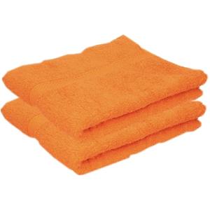 Towelcity 2x Luxe handdoeken oranje 50 x 90 cm 550 grams -