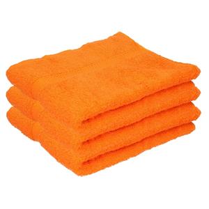 Towelcity 3x Luxe handdoeken oranje 50 x 90 cm 550 grams -