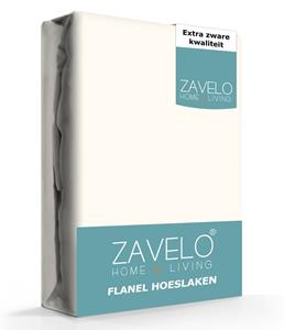Zavelo Hoeslaken Flanel Crème-1-persoons (90x220 cm)