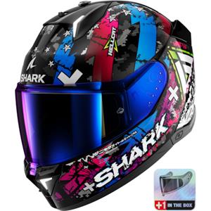 SHARK Skwal i3 Hellcat, Integraalhelm, Zwart-Chroom-Blauw KUB