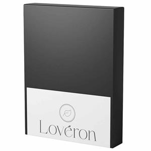 Lovéron  Katoen - Hoeslaken - Eenpersoons - 90x200 cm - Antraciet