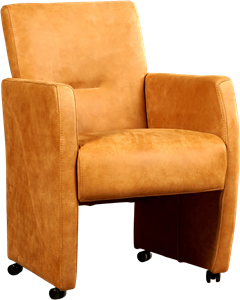 ShopX Leren eetkamerfauteuil pleasure 229 bruin, bruin leer, bruine keukenstoelen