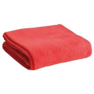 Fleece deken/plaid rood 120 x 150 cm -