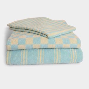Homehagen Towels - Pale blue - Pale blue / Retro stripe / 100x150