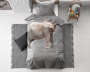 Dreamhouse - Goodnight Elephant 100% Katoen - Grijs - 140 x 200