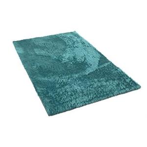 FlyCarpets Hoogpolig Curacao Vloerkleed - Petrol Blauw - 200 X 290 cm