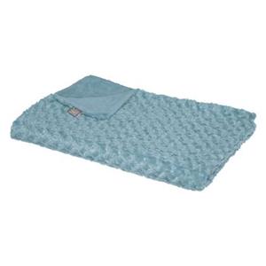ATMOSPHERA Sprei|deken|plaid - aqua blauw - polyester - 120 x 160 cm -