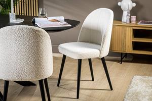 NADUVI Collection Set van 2 eetkamerstoelen Leona bouclé | 