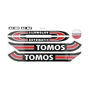 Stickerset Tomos standard zwart rood wit 080010