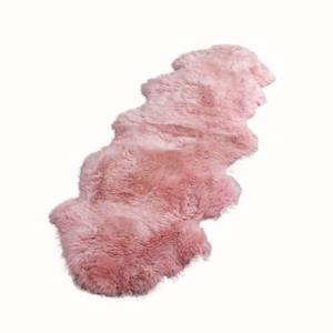 Native Natural Dubbele Blush Pink Schapenvacht Deken