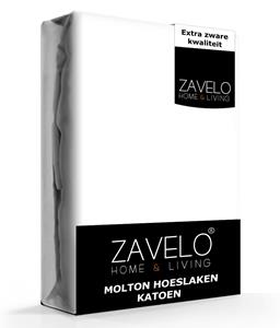 Zavelo Molton Hoeslaken (100% Katoen)-1-persoons (90x200 cm)