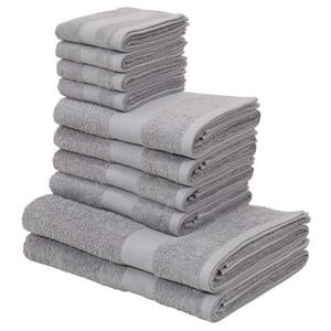 my home Handtuch Set "Melli", Set, 10 tlg., Walkfrottee, Handtuchset in dezenten Farben, 100% Baumwoll-Handtücher