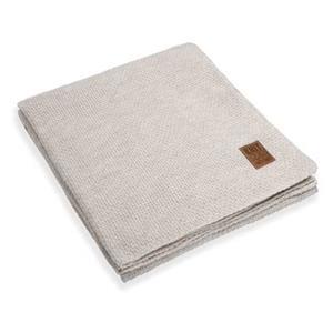 Knit Factory Jesse Gebreid Plaid XL - Woondeken - Beige - 195x225 cm