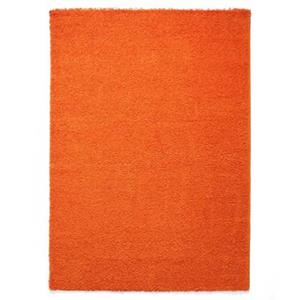 Tapeso Hoogpolig vloerkleed shaggy Trend effen - oranje - 80x250 cm