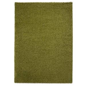 Tapeso Hoogpolig vloerkleed shaggy Trend effen - groen - 80x150 cm