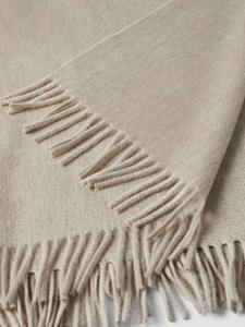 Brunello Cucinelli fringed knitted blanket (200cm x 150cm) - Beige