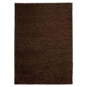 Tapeso Hoogpolig vloerkleed shaggy Trend effen - bruin - 200x200 cm