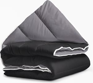 Sleeptime Dekbed zonder Overtrek - All Year - Zwarts/Antraciet (Warmteklasse 2)-Lits-Jumeaux (240x200 cm)