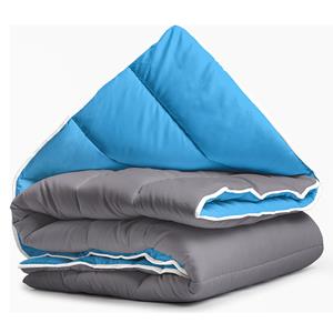 Eazy Dekbed Dekbed zonder Overtrek - All Year - Antraciet/Blauw (Warmteklasse 2)-Lits-Jumeaux (240x200 cm)