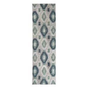 Boho&me Balkonkleed aztek - Verano grijs|mint - 80x200 cm