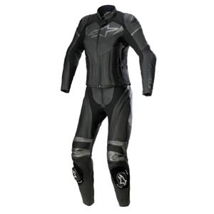 ALPINESTARS Stella GP Plus 2PC Suit, 2-delig motorpak, Zwart-Metallic Grijs