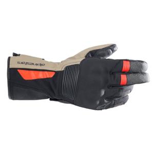 ALPINESTARS Denali Aerogel Drystar Gloves, Motorhandschoenen winter, Zwart-Donker Kaki-Rood Fluo