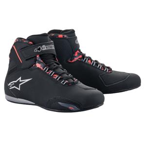 Alpinestars Sektor Waterproof Shoe Black Dark Gray Red Fluo Größe US