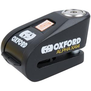 OXFORD Alpha XA14 Alarm, Schijfremslot voor de moto, Zwart-Zwart