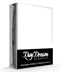 Day Dream Hoeslaken Katoen Wit-90 x 220 cm