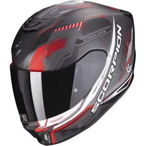 SCORPION EXO-391 Haut, Integraalhelm, Mat Zwart-Zilver-Rood