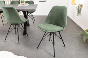 Invicta Interior stoel SCANDINAVIA MEESTERSTUK groen koord zwart metalen frame - 43698