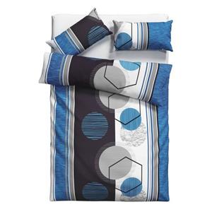 my home Bettwäsche "Emmi in Gr. 135x200 oder 155x220 cm", (2 tlg.), moderne Bettwäsche aus Baumwolle, Bettwäsche mit geometrischem Muster