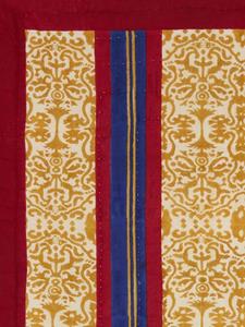 Lisa Corti Damask Stripes cotton quilt (110cm x 180cm) - Blauw