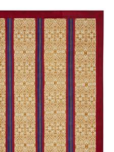 Lisa Corti Damask Stripes cotton blanket (180cm x 270cm) - Rood