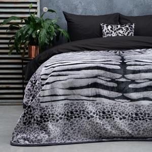 Sleeptime Embossed Deken Zebra Grijs