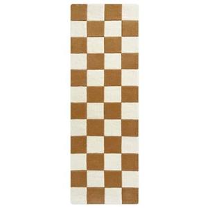 Maison Deux Vloerkleed Checkerboard Terra- 165 x 55 cm