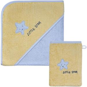 Wörner Handdoekenset Little Star Kapuzenbadetuch 100/100 mit Waschhandschuh (voordeelset)