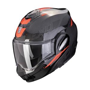 SCORPION EXO-Tech Evo Carbon Rover, Systeemhelm, Zwart-Rood