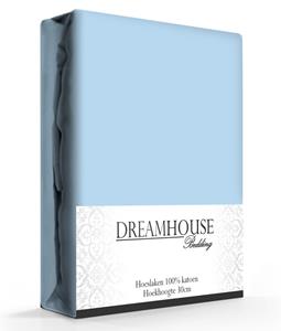 Dreamhouse Hoeslaken Katoen Blauw-120 x 200 cm