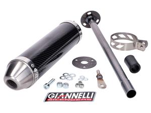 Giannelli Einddemper  Carbon voor Derbi GPR 50 Nude, Racing 50, Aprilia RS 50