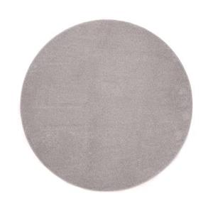 Tapeso Rond vloerkleed Fine - lichtgrijs - 160 cm rond