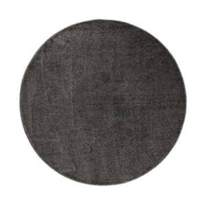 Tapeso Rond vloerkleed Fine - grijs - 160 cm rond