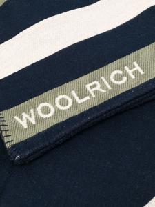 Woolrich Deken met logo jacquard - Groen