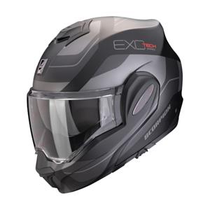 SCORPION EXO-Tech Evo Pro Commuta Mat, Systeemhelm, Zwart-zilver