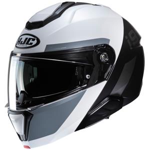 HJC i91 Bina Black White Modular Helmet Größe